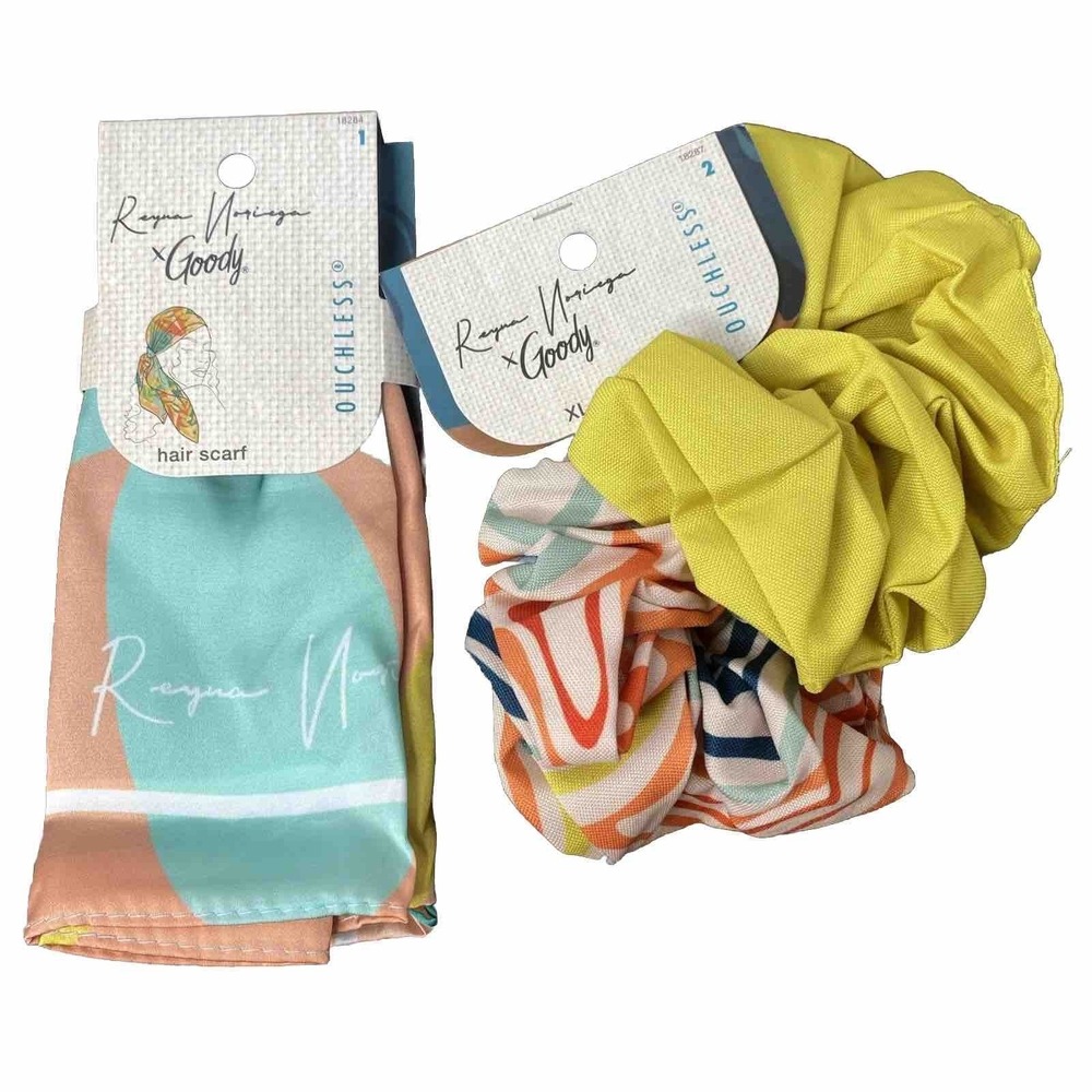 Reyna Noriega Goody Ouchless Satin Hair Scarf & Ouchless Scrunchie Lot